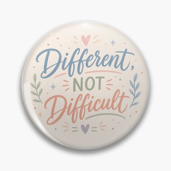 Item preview, Different Not Difficult – Empowering Quote Cute Aesthetic Typography Positive Mindset Design designed and sold by My Gluten Free Life UK.