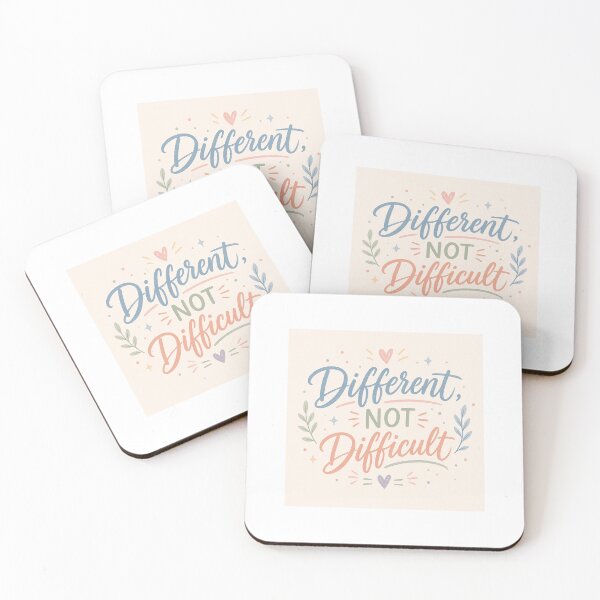 Item preview, Different Not Difficult – Empowering Quote Cute Aesthetic Typography Positive Mindset Design designed and sold by My Gluten Free Life UK.