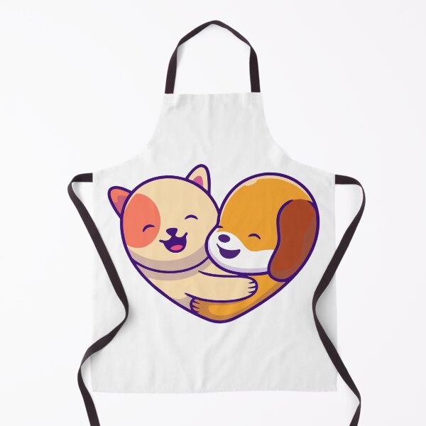 Item preview, Cute Cat and Dog Best Friends Hugging Heart designed and sold by mbtikt.