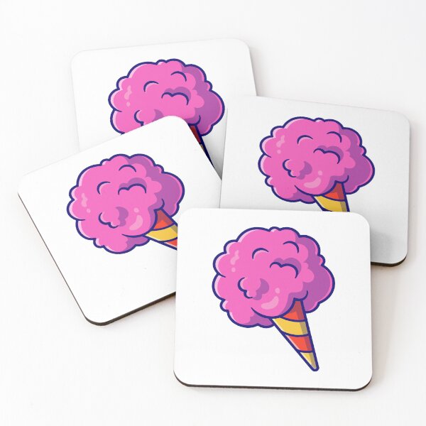 Item preview, Kawaii Pink Cotton Candy Unicorn Horn Sticker designed and sold by mbtikt.