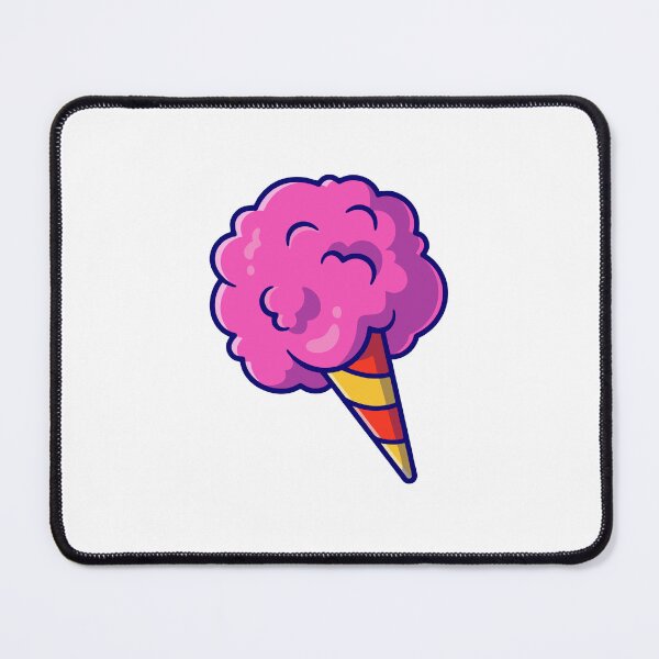 Item preview, Kawaii Pink Cotton Candy Unicorn Horn Sticker designed and sold by mbtikt.