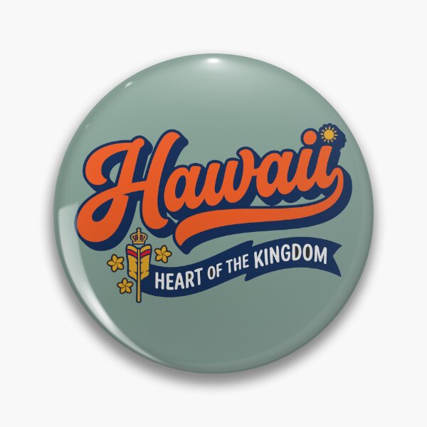 Item preview, Vintage Hawaii Heart Of The Kingdom Retro 70s Script Aesthetic designed and sold by Cozy-Old-Pub.