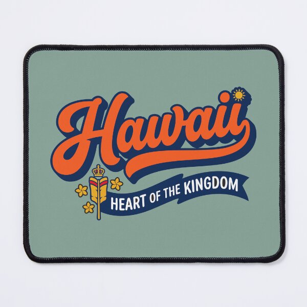 Item preview, Vintage Hawaii Heart Of The Kingdom Retro 70s Script Aesthetic designed and sold by Cozy-Old-Pub.