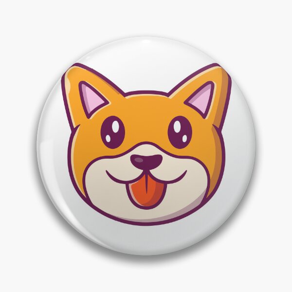 Item preview, Kawaii Shiba Inu Dog Face Smile Sticker designed and sold by mbtikt.