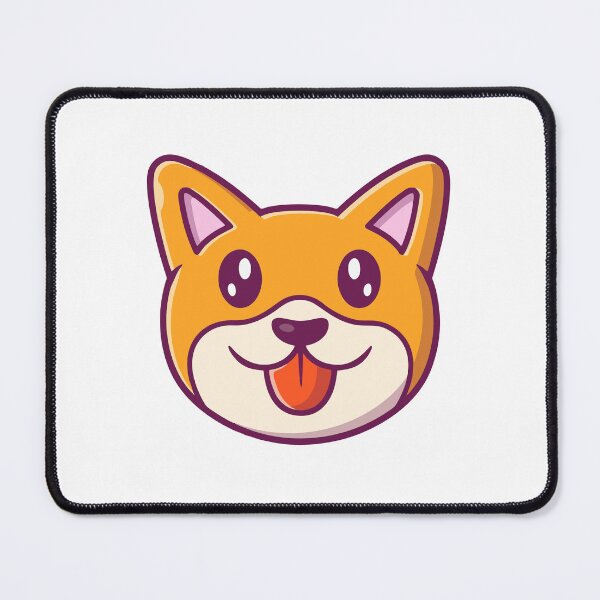 Item preview, Kawaii Shiba Inu Dog Face Smile Sticker designed and sold by mbtikt.