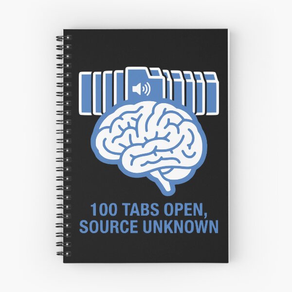 Item preview, Productivity Brain 100 Tabs Open Funny Gift designed and sold by Ixnor.