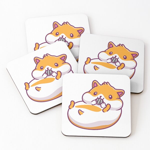 Item preview, Chubby Kawaii Hamster Eating Sunflower Seed designed and sold by mbtikt.