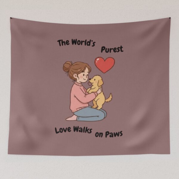 Item preview, The Purest Love Has Four Paws – Cute Dog Mom Aesthetic Tee designed and sold by pawfectdesign18.