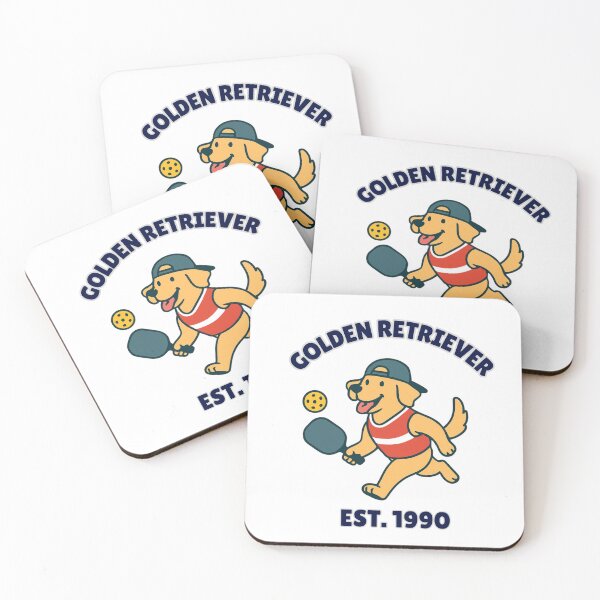 Item preview, Funny Golden Retriever Pickleball Player Retro Athletic Style - Est 1990 designed and sold by "Positive Vibes & Daily Lifestyle".