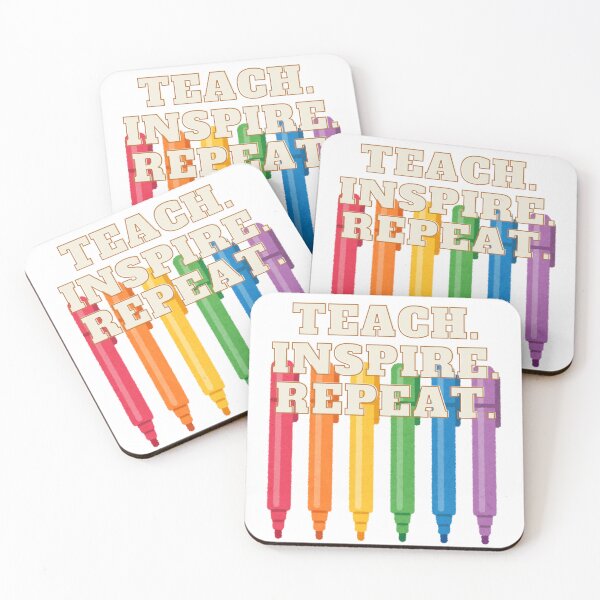 Item preview, Teach. Inspire. Repeat. designed and sold by PinkishBlueish.