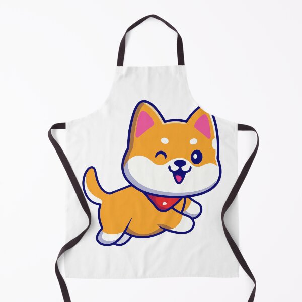 Item preview, Happy Running Kawaii Shiba Inu Dog Sticker designed and sold by mbtikt.