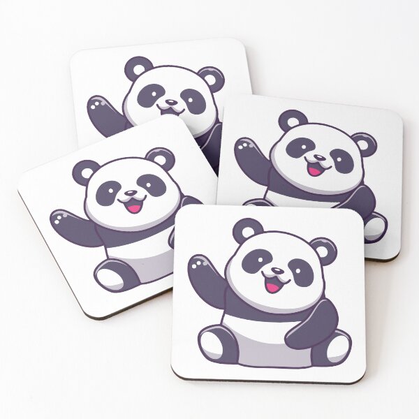 Item preview, Cute Waving Panda Kawaii Animal Sticker designed and sold by mbtikt.