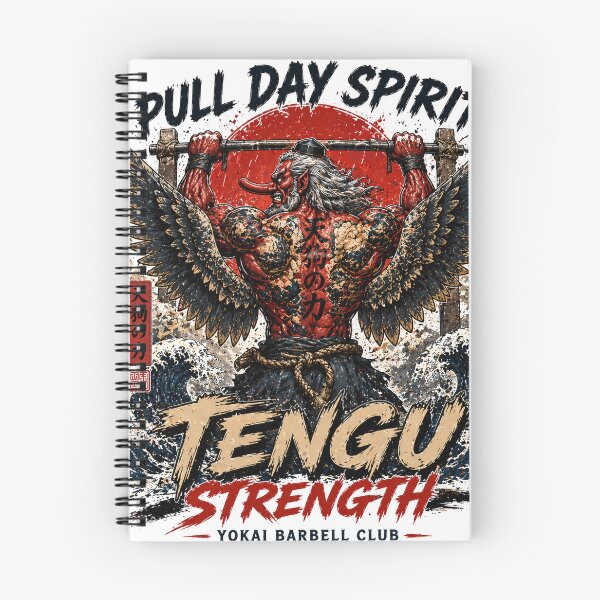 Item preview, Tengu Strength Pull Day – Japanese Gym Back Workout T-Shirt designed and sold by Kmya556.