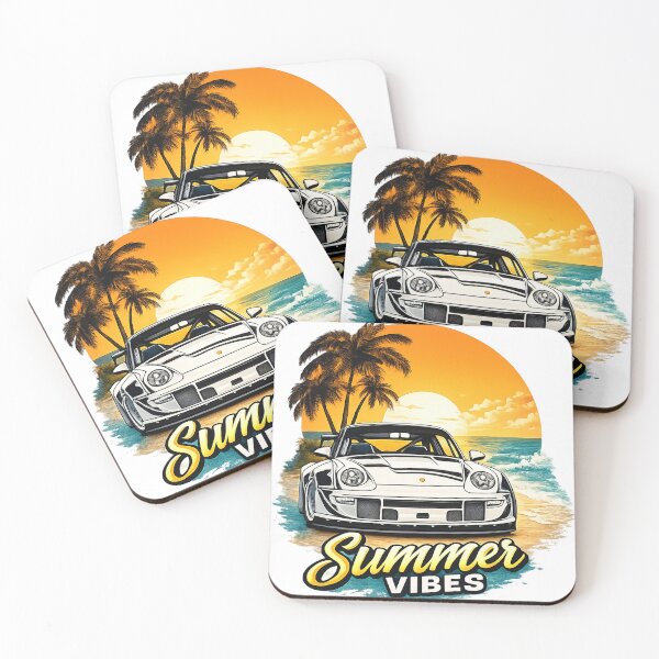 Item preview, Summer Vibes Beach Car Retro Sunset Ocean Design designed and sold by afr-saad.
