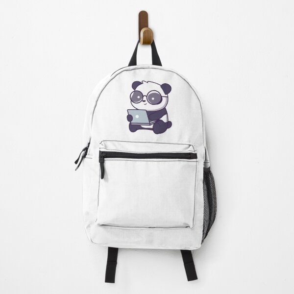 Item preview, Kawaii Panda Working on Laptop Nerd Sticker designed and sold by mbtikt.