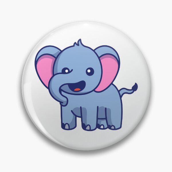 Item preview, Happy Baby Elephant Walking Kawaii Sticker designed and sold by mbtikt.