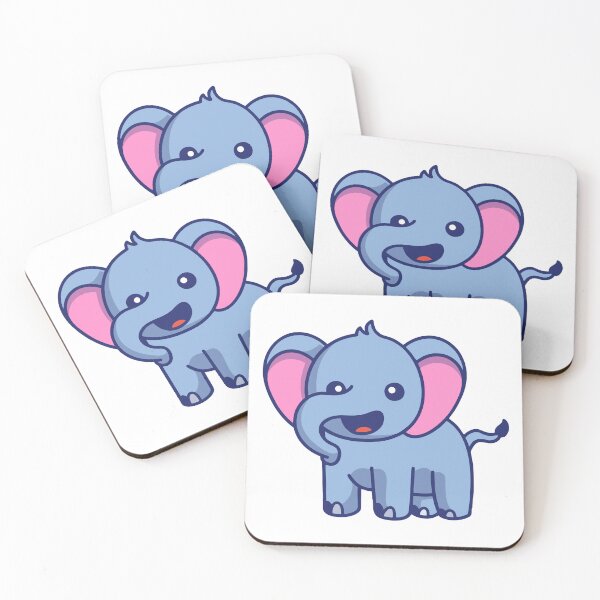 Item preview, Happy Baby Elephant Walking Kawaii Sticker designed and sold by mbtikt.