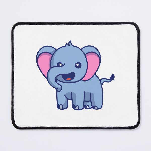Item preview, Happy Baby Elephant Walking Kawaii Sticker designed and sold by mbtikt.