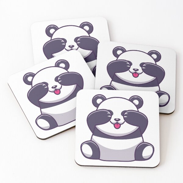 Item preview, Cute Peek-a-Boo Panda Hiding Eyes Sticker designed and sold by mbtikt.