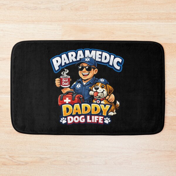 Item preview, Funny Paramedic Daddy Dog Lover EMS EMT Dog Dad Life Caffeine Chaos Gift for First Responder Fathers designed and sold by Im-Ara.
