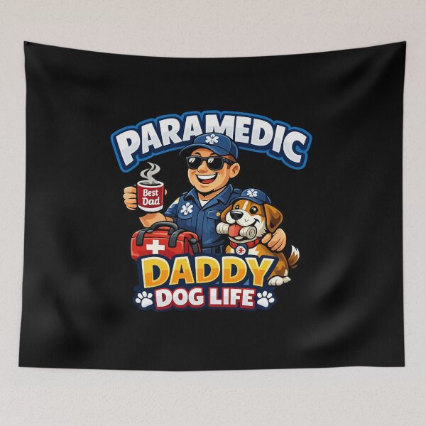 Item preview, Funny Paramedic Daddy Dog Lover EMS EMT Dog Dad Life Caffeine Chaos Gift for First Responder Fathers designed and sold by Im-Ara.