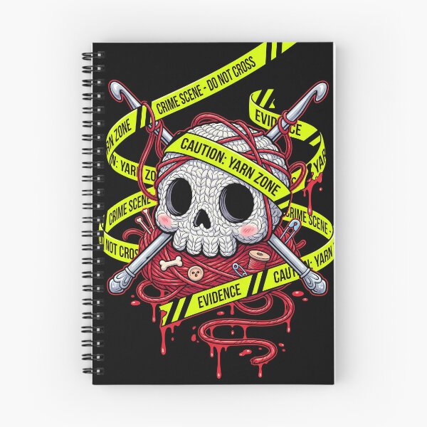Item preview, True Crime & Crochet Yarn Skull | Creepy Kawaii Crime Scene designed and sold by PiotrT.