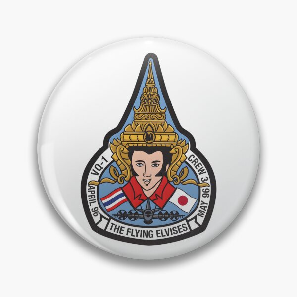 Item preview, Custom Deployment Patch for VQ-1 Crew 3: "The Flying Elvises" (1996) designed and sold by CharlieDesings.