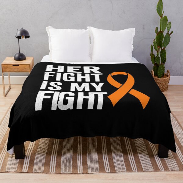 Item preview, Her Fight Is My Fight Orange Ribbon Cancer Awareness Supporter designed and sold by SofenArt.