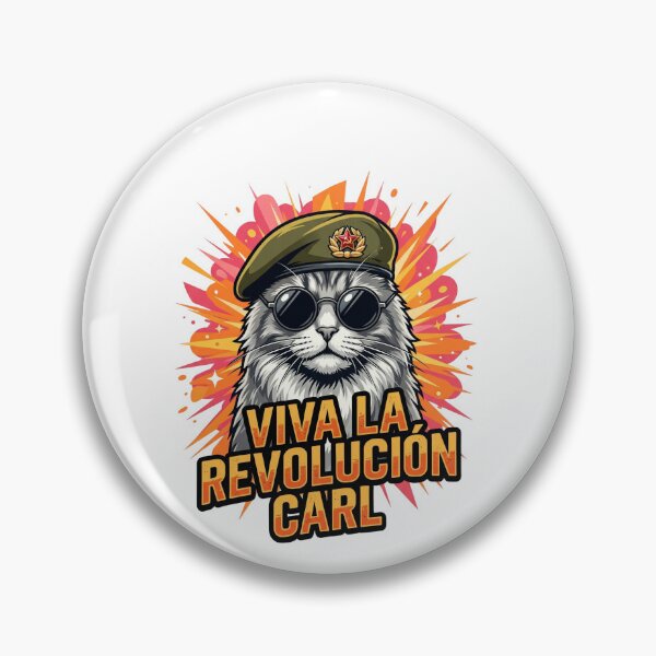 Item preview, Viva La, Revolución Carl Cat Feline Revolution Political Rebel Humor designed and sold by SofenArt.