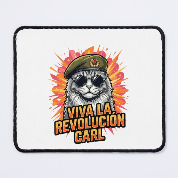 Item preview, Viva La, Revolución Carl Cat Feline Revolution Political Rebel Humor designed and sold by SofenArt.