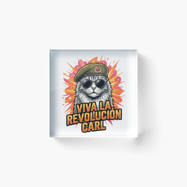 Item preview, Viva La, Revolución Carl Cat Feline Revolution Political Rebel Humor designed and sold by SofenArt.