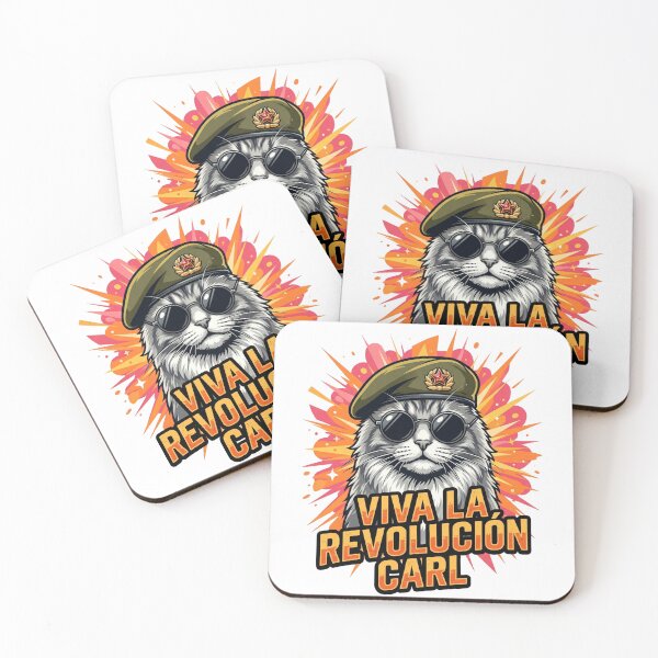 Item preview, Viva La, Revolución Carl Cat Feline Revolution Political Rebel Humor designed and sold by SofenArt.