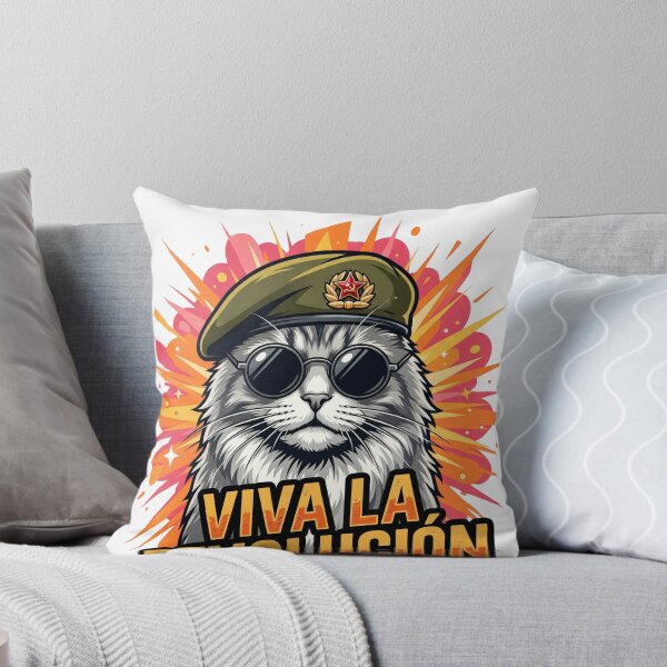 Item preview, Viva La, Revolución Carl Cat Feline Revolution Political Rebel Humor designed and sold by SofenArt.