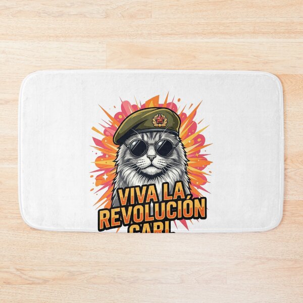 Item preview, Viva La, Revolución Carl Cat Feline Revolution Political Rebel Humor designed and sold by SofenArt.