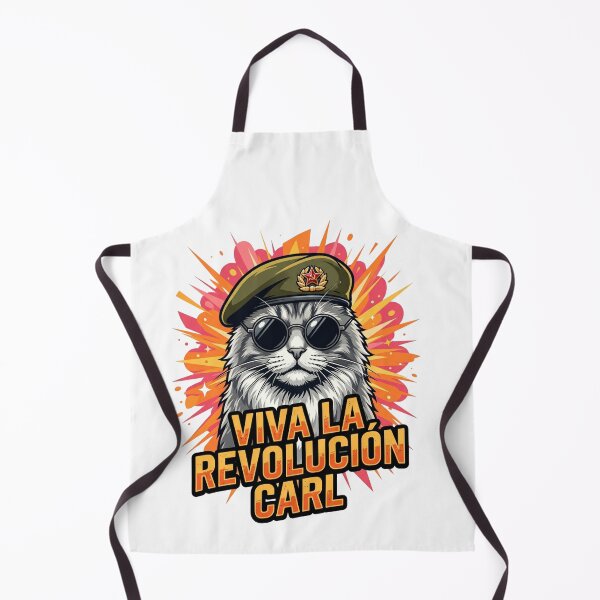 Item preview, Viva La, Revolución Carl Cat Feline Revolution Political Rebel Humor designed and sold by SofenArt.