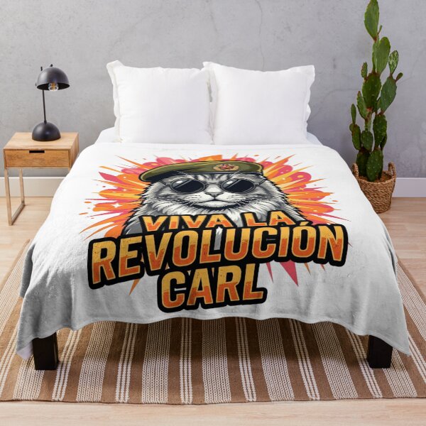 Item preview, Viva La, Revolución Carl Cat Feline Revolution Political Rebel Humor designed and sold by SofenArt.