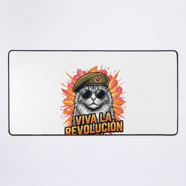 Item preview, Viva La, Revolución Carl Cat Feline Revolution Political Rebel Humor designed and sold by SofenArt.