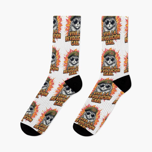 Item preview, Viva La, Revolución Carl Cat Feline Revolution Political Rebel Humor designed and sold by SofenArt.