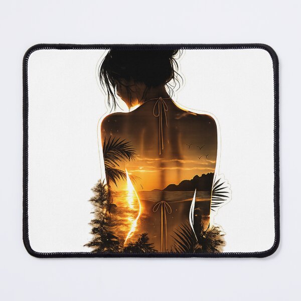 Item preview, Tropical Sunset Woman Silhouette designed and sold by fritz-10signer.