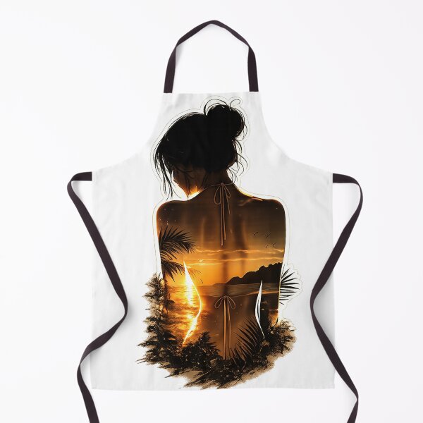 Aperçu de l'œuvre Tropical Sunset Woman Silhouette créée et vendue par fritz-10signer.