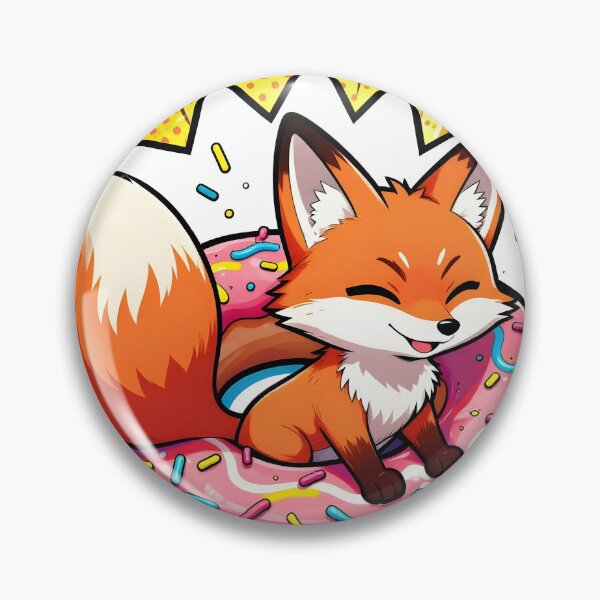 Item preview, Cartoon Fox with Donut Delight designed and sold by Shelley Loewnau-Jones Studio.