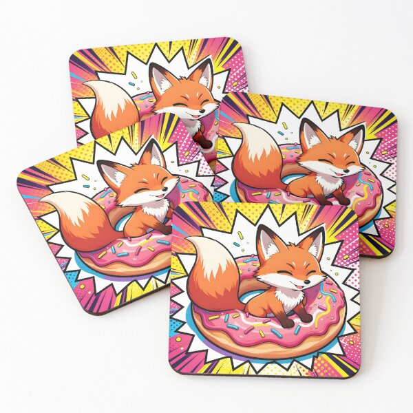 Item preview, Cartoon Fox with Donut Delight designed and sold by Shelley Loewnau-Jones Studio.