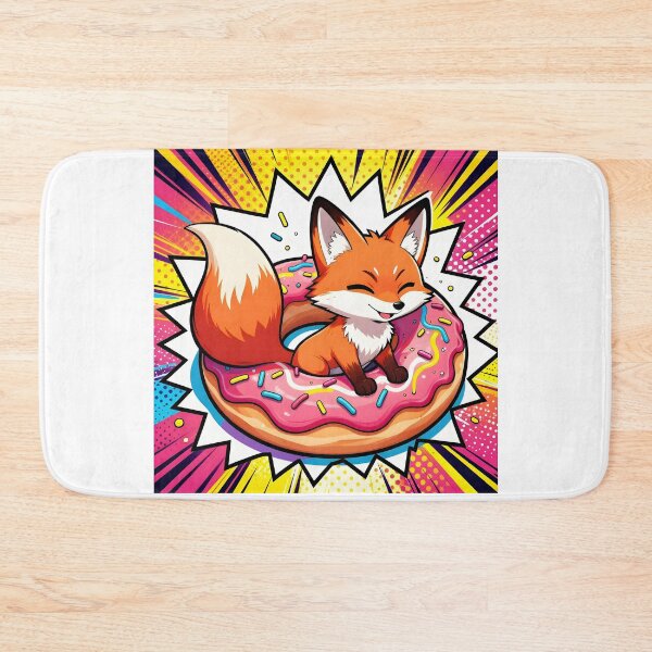 Item preview, Cartoon Fox with Donut Delight designed and sold by Shelley Loewnau-Jones Studio.