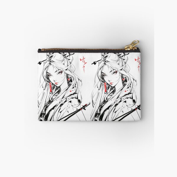 Item preview, Japanese Ink Portrait – Anime Style Elegant Woman designed and sold by EchoWave11.