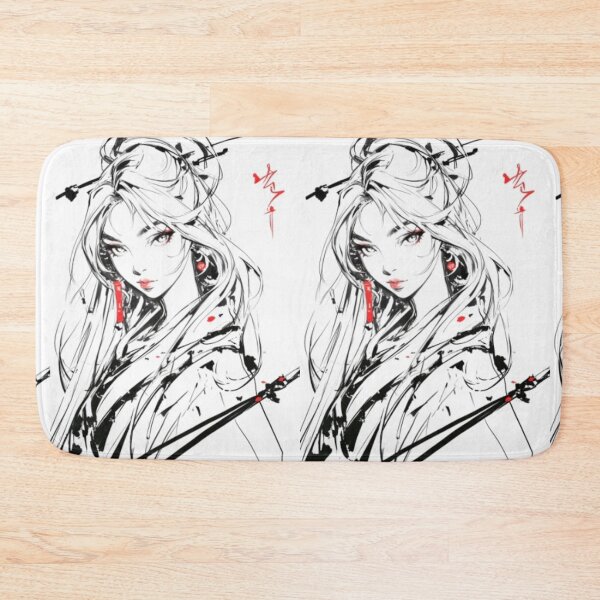 Item preview, Japanese Ink Portrait – Anime Style Elegant Woman designed and sold by EchoWave11.