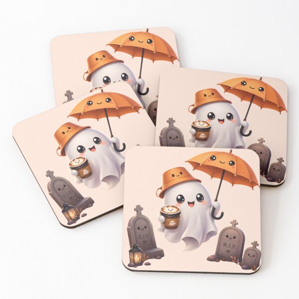 Item preview, Cute Ghost Coffee Night Illustration designed and sold by Rohan132.