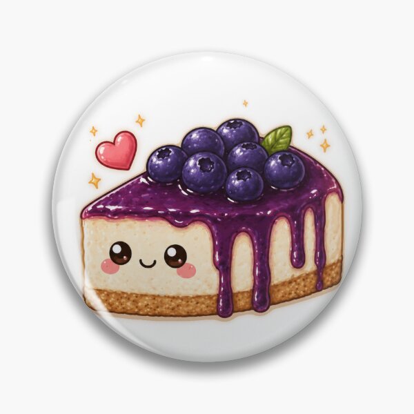 Item preview, Cute Kawaii cheesecake blueberry designed and sold by Design by Sara.