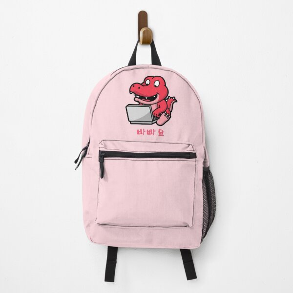 Item preview, Red Crocodile is Busy Korean Pink Background designed and sold by DJCartoonDesigns.