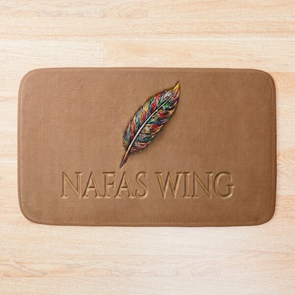 Item preview, Al-Amal Arabic Calligraphy Gold & Rainbow Feather – Minimalist Luxury Leather designed and sold by Nafas Wing.