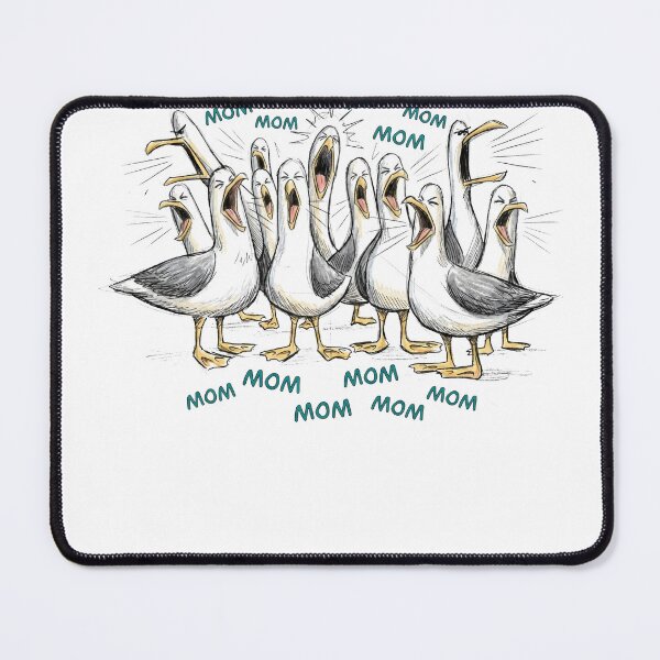 Item preview, Annoying Seagulls “MOM MOM MOM” Meme Funny Bird Sticker designed and sold by LiuTiuuu.